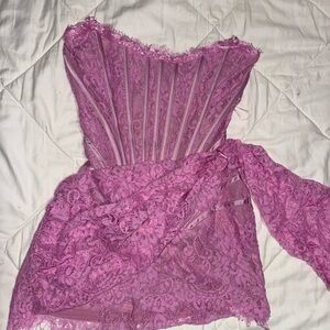 Heiress Pink Lace Corset Dress, Sabrina Carpenter type of dress